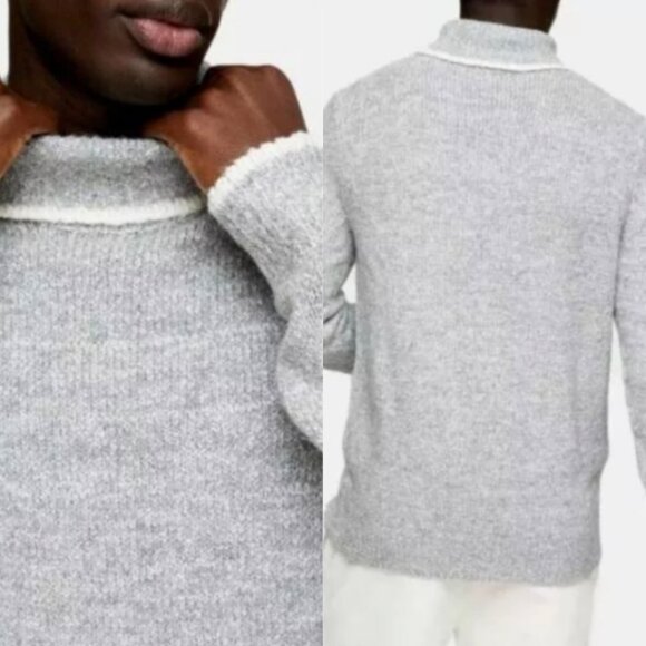 TOPMAN Men's Soft Turtleneck Sweater - Picture 2 of 2